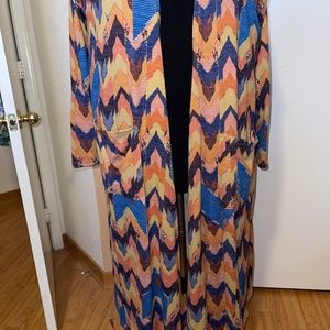 Long cardigan, fall colors